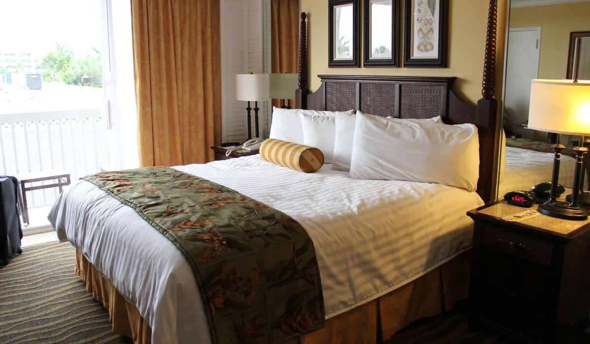 Hotel room with tropical view in Malaysia